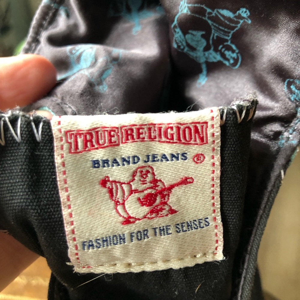 True Religion Black Label with Red and Blue Logo